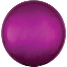 SALE Folienballon Orbz Uni, pink, ca. 40 cm - Kugelballon rund