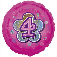 SALE Folienballon Pink Flowers 4, 45 cm