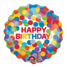 Folienballon Primary Rainbow Birthday XL, 71cm