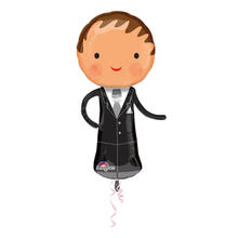 Folienballon Handsome Groom / Brutigam, 48x101cm