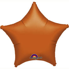 SALE Folienballon Stern Metallic Orange, ca. 45cm