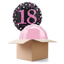 Ballongrsse Sparkle Pink 18th, 2 Ballons
