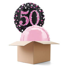 Ballongrsse Sparkle Pink 50th, 2 Ballons