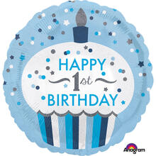 Folienballon 1st Birthday Cupcake Junge