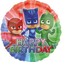 Folienballon PJ Mask Birthday, ca. 43 cm