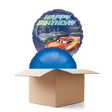 Ballongrsse Cars Happy Birthday, 2 Ballons