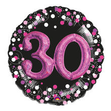 Folienballon Sparkling Pink 30th, ca. 81 cm