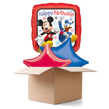Ballongrüsse Happy-Birthday / Herzlichen Glückwunsch Mickey, 3 Ballons