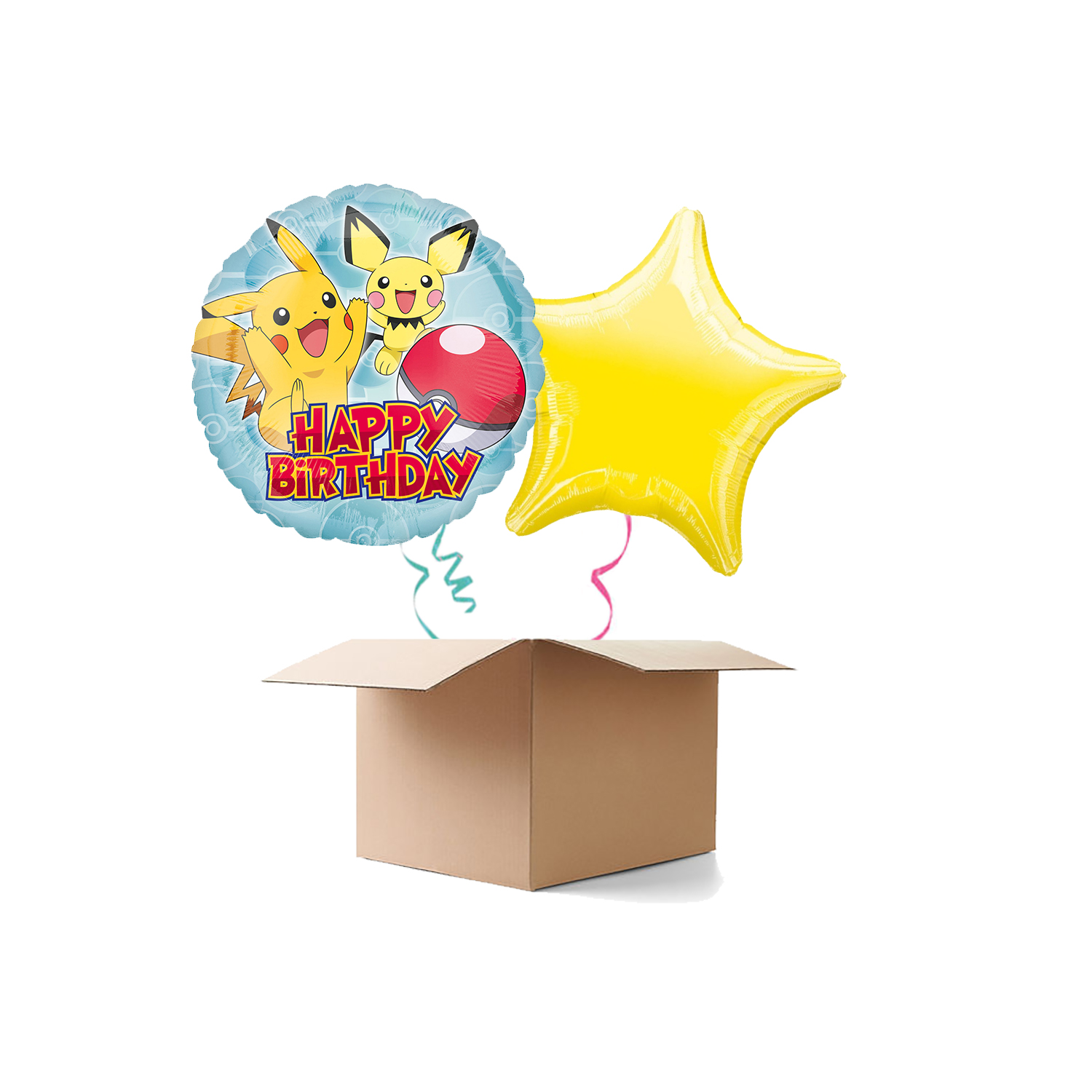NEU Ballongre Happy Birthday Pokemon, 2 Ballons