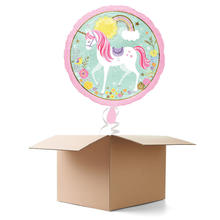 Ballongrsse Glitzer Einhorn, 1 Ballon