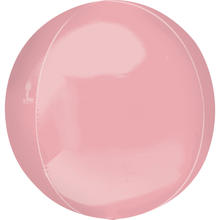 Folienballon Orbz Uni, rosa, ca. 40 cm - Kugelballon rund