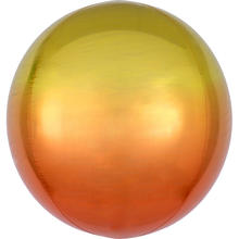 Folienballon Orbz, Verlauf gelb-orange,  40cm