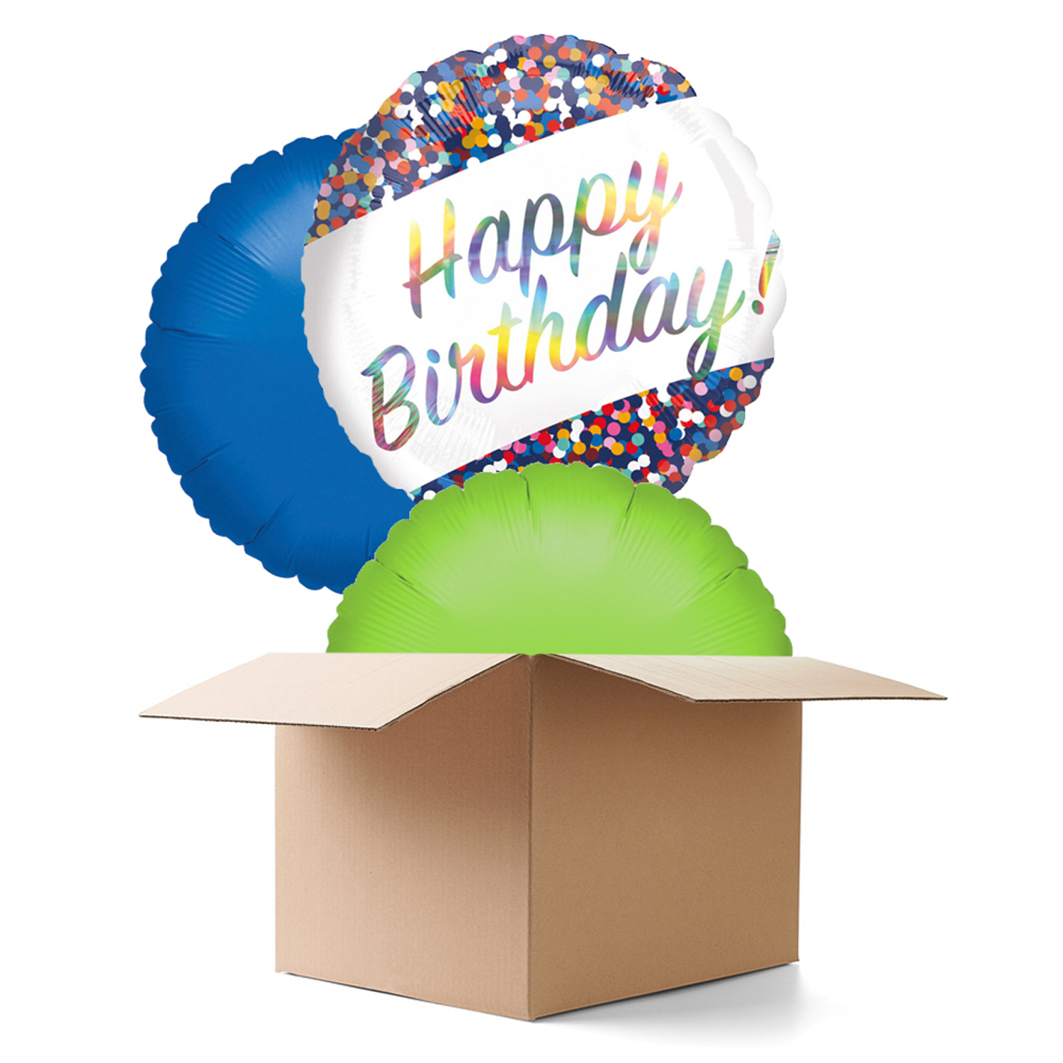 NEU Ballongrsse Iridescent Geburtstag Konfetti, 3 Ballons