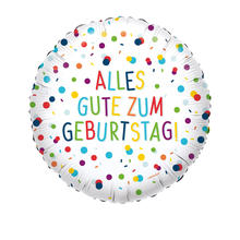 Folienballon Konfetti Alles Gute zum Geburtstag, ca. 45cm