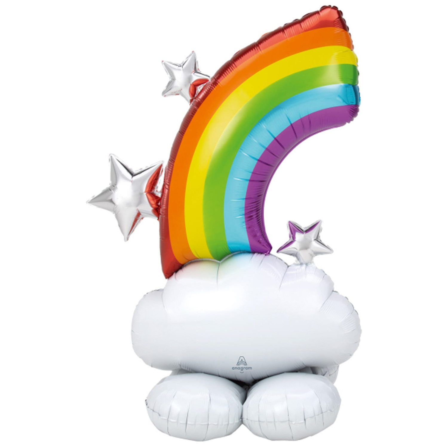 NEU Folienballon AirLoonz Regenbogen, ca. 91 cm x 132 cm