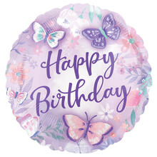 Folienballon Butterfly Happy Birthday
