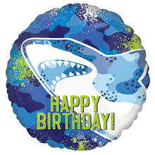 Folienballon Shark Happy Birthday