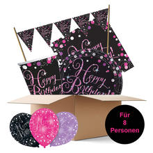 Partybox HB Sparkling, pink, 8 Personen