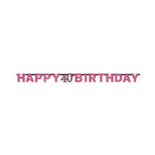 SALE Buchstaben-Girlande Sparkling pink 40, 213cm