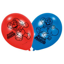 Luftballon Super Mario, 6 Stück
