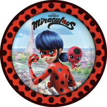 Teller Ladybug,  23cm, 8 Stck