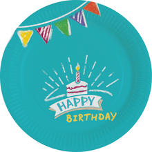 SALE Teller Happy Birthday, 8 Stck, 18cm 