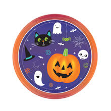 SALE Teller aus Pappe, Halloween-Friends, 23cm, 8 St�ck