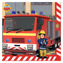 Servietten Feuerwehrmann Sam, 33 x 33 cm, 16 St�ck