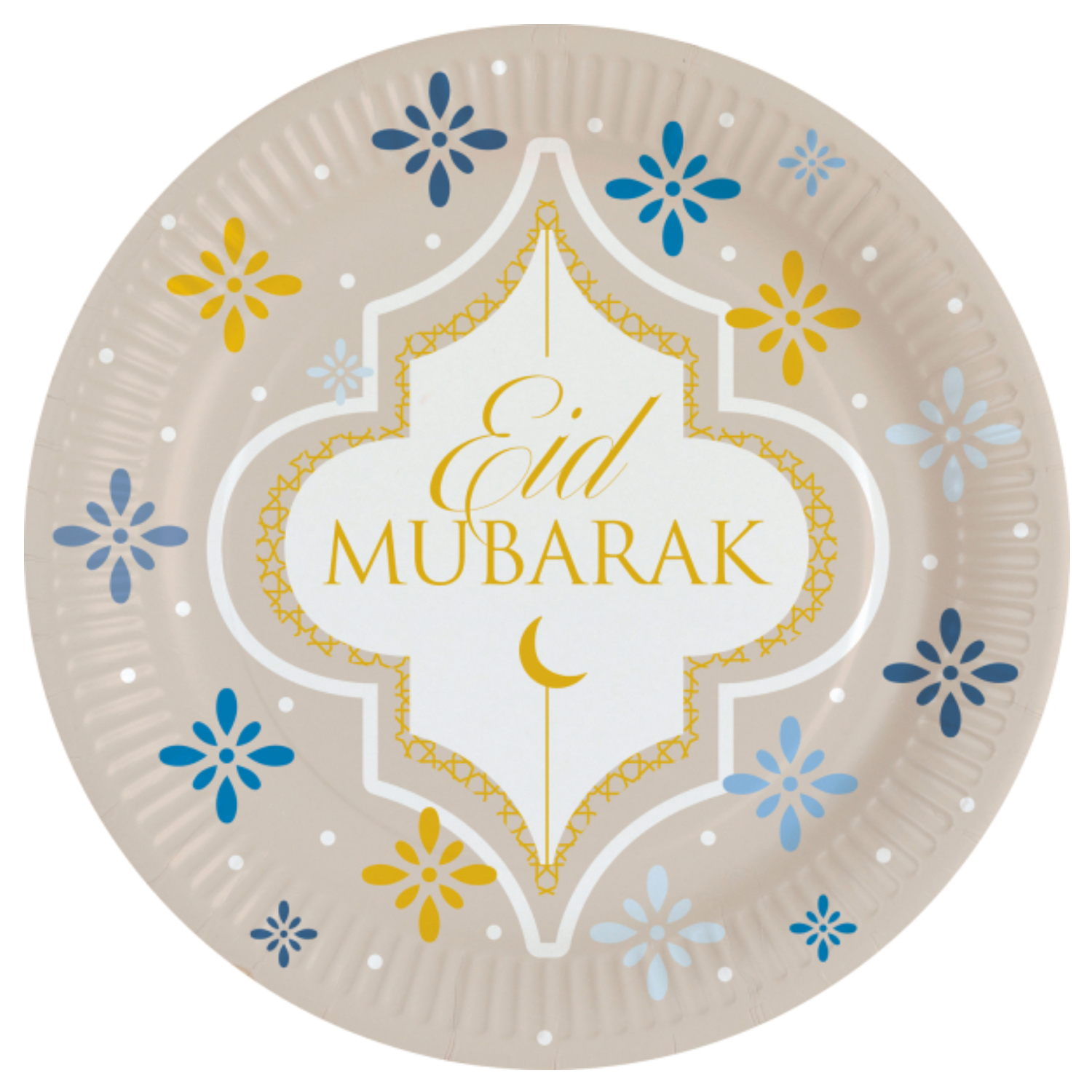 SALE Teller Eid Mubarak Papier 23cm, 8 Stck