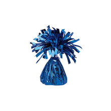 Ballongewicht Folie mit Fransen, Blau, Gewicht ca. 170g