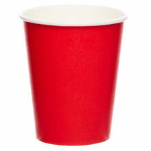 SALE Papp-Becher unifarben, ca. 237ml, rot, 8 St�ck