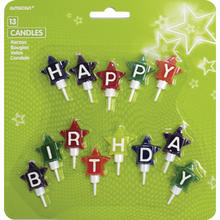 Kerzen-Set Happy Birthday Stars, 13 tlg.