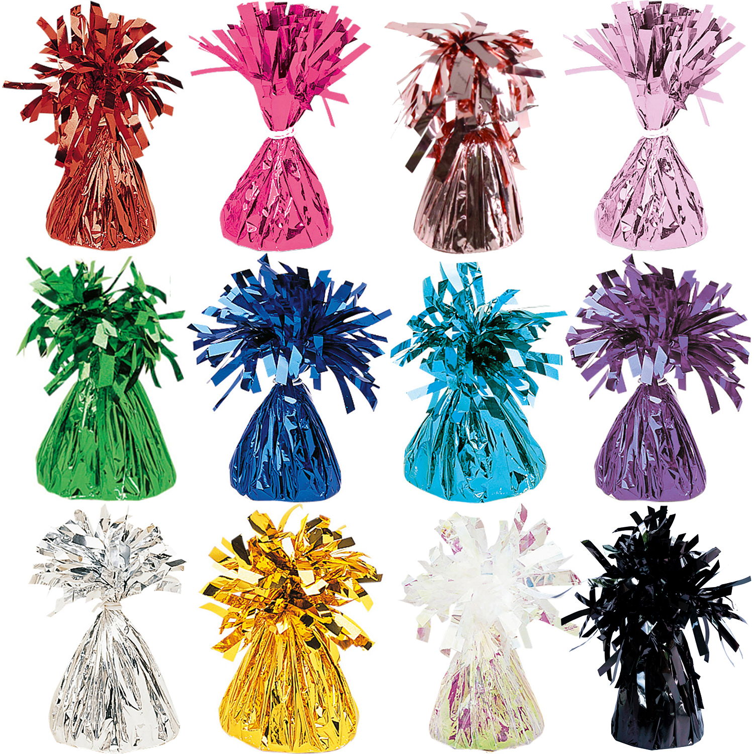 NEU Gewicht für Heliumballon / Folienballon mit Folienfransen, Gewicht: ca. 170 g - Verschiedene Farben