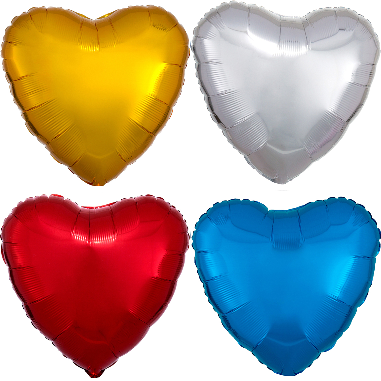 NEU Folienballon Herz Metallic glänzend, Premiumqualität, Größe: ca. 45 cm - Verschiedene Farben