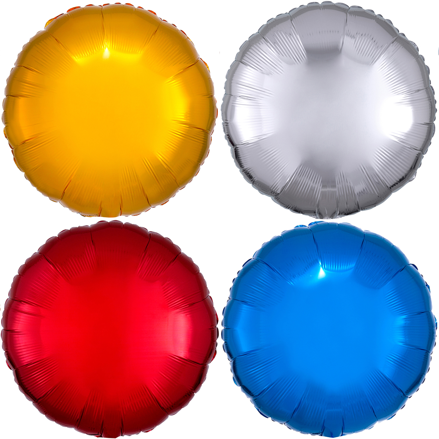 NEU Folienballon Rund Metallic glänzend, Premiumqualität, Größe: ca. 45 cm - Verschiedene Farben