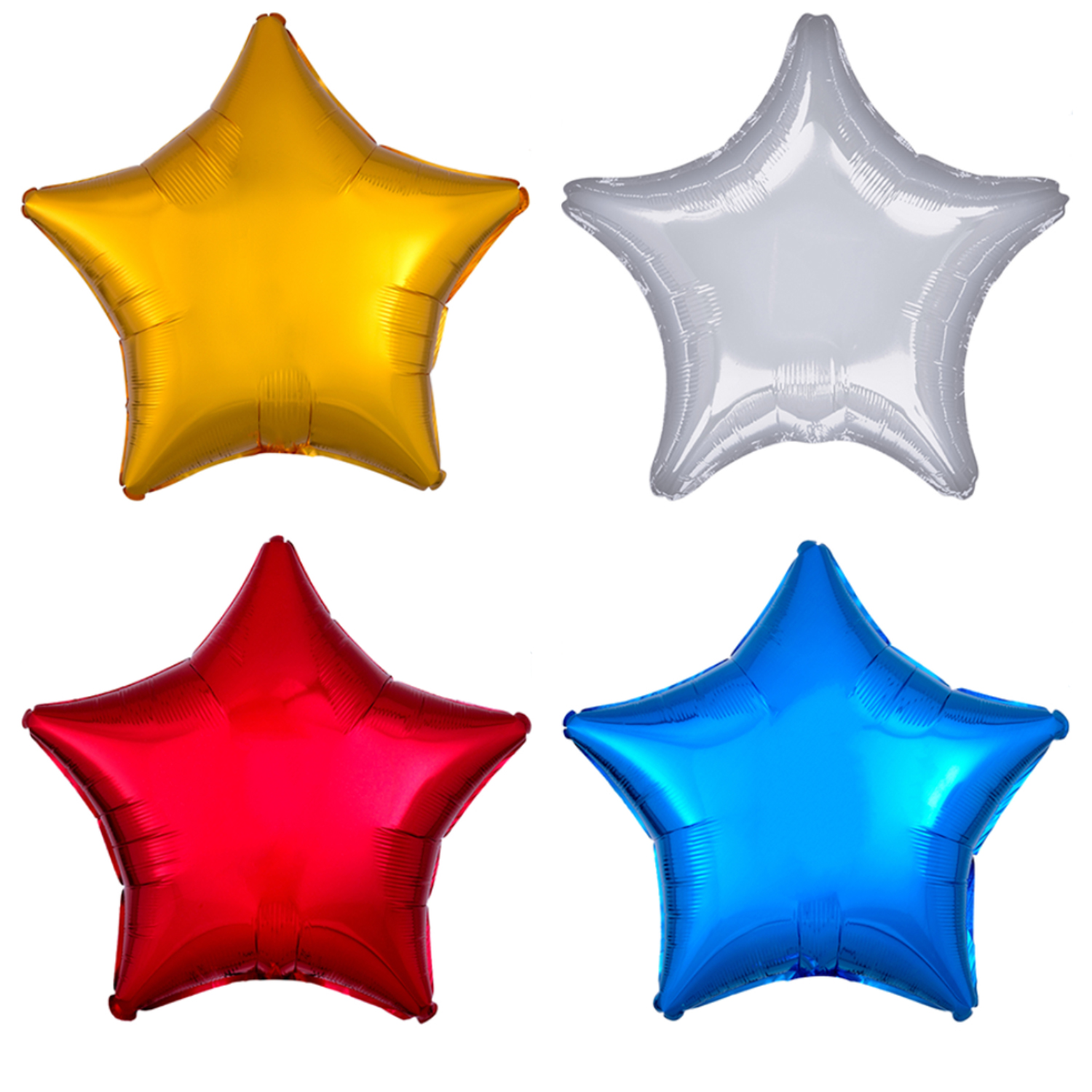 NEU Folienballon Stern Metallic glänzend, Premiumqualität, Größe: ca. 45 cm - Verschiedene Farben