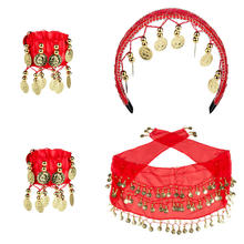 Set Zigeunerin Haarband, Hüfttuch, 2 Armbänder
