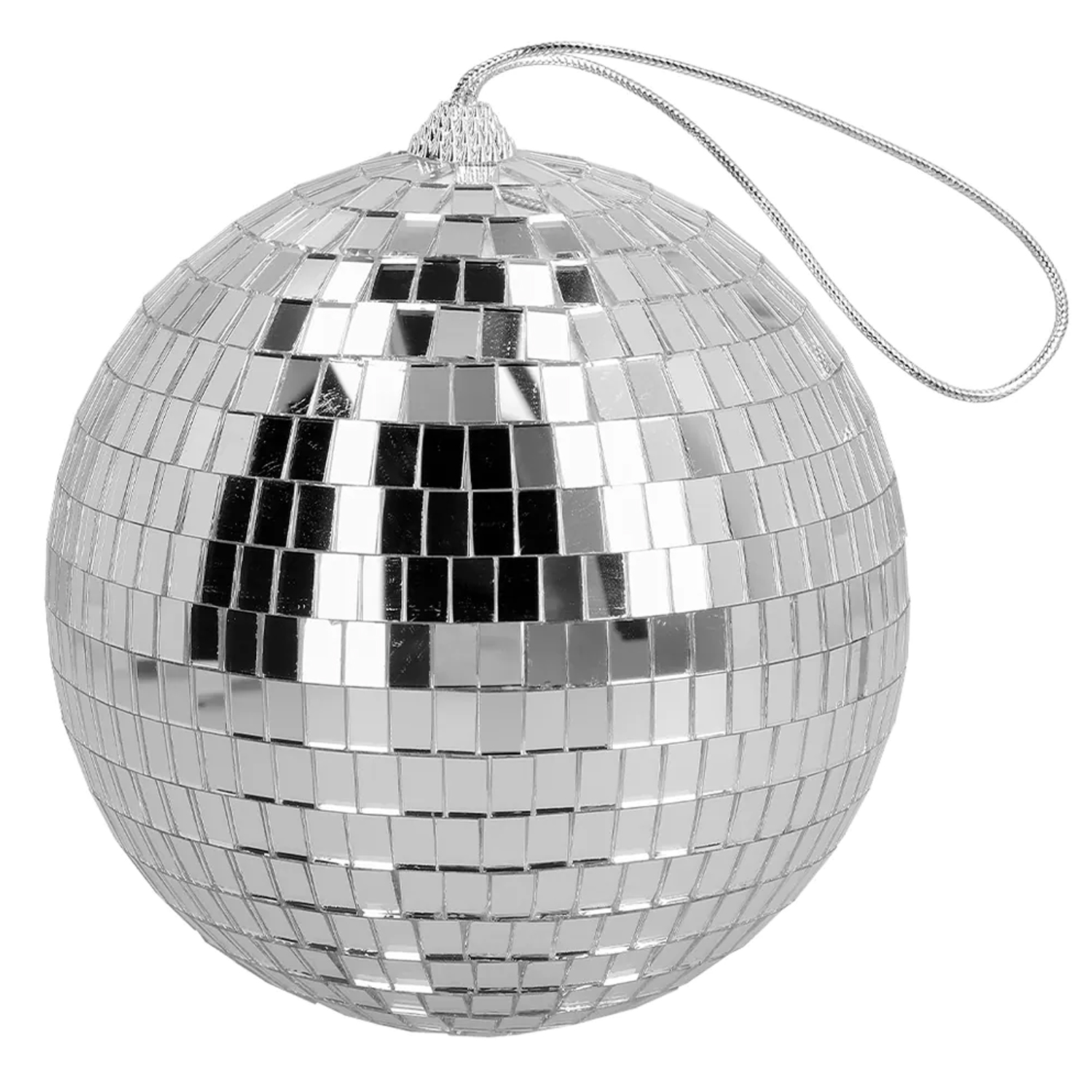 NEU Deko Discokugel 15cm, mit Aufhnger, silber