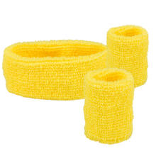 Stirnband und Schweißband, gelb