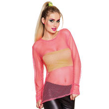 Netz-Shirt, neonpink, Einheitsgre