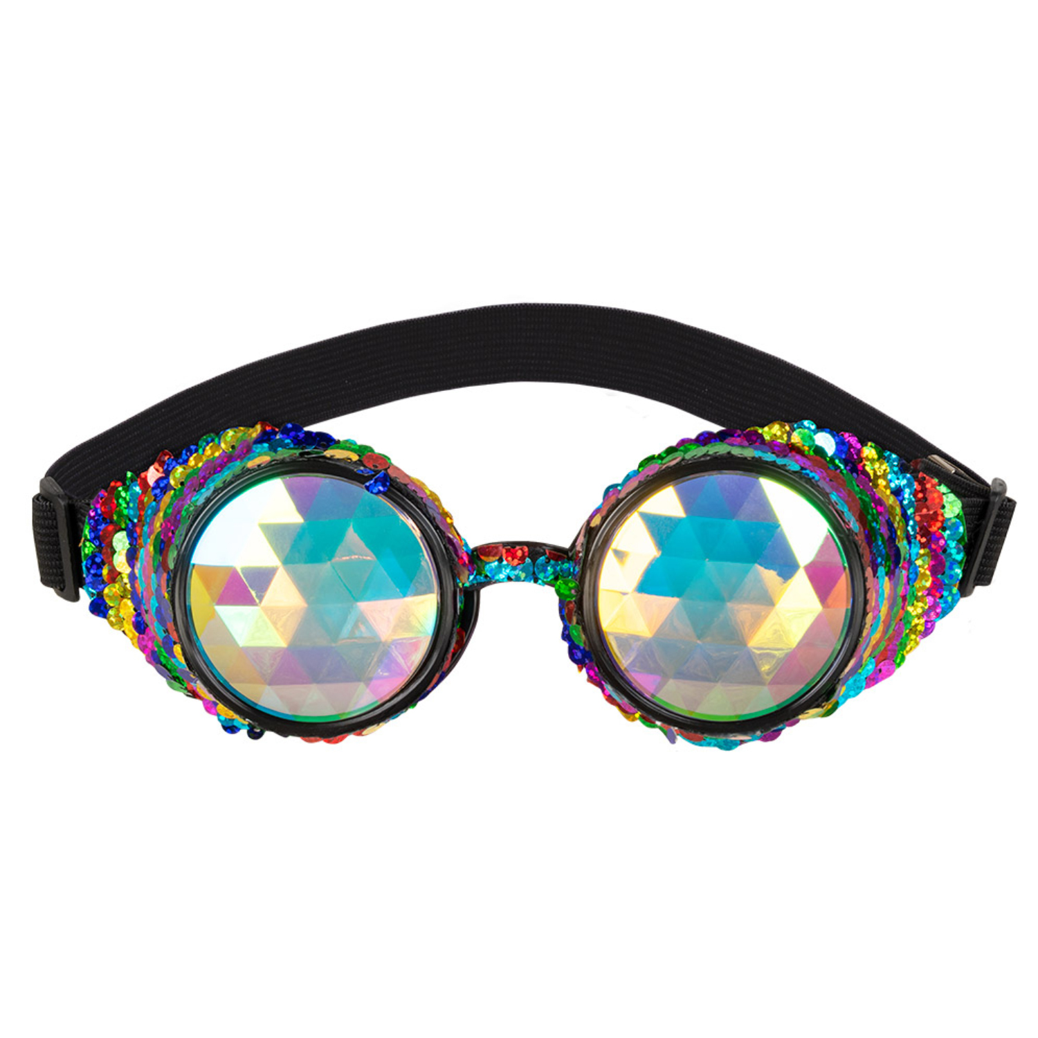 NEU Brille Regenbogen Pailletten, grenverstellbar