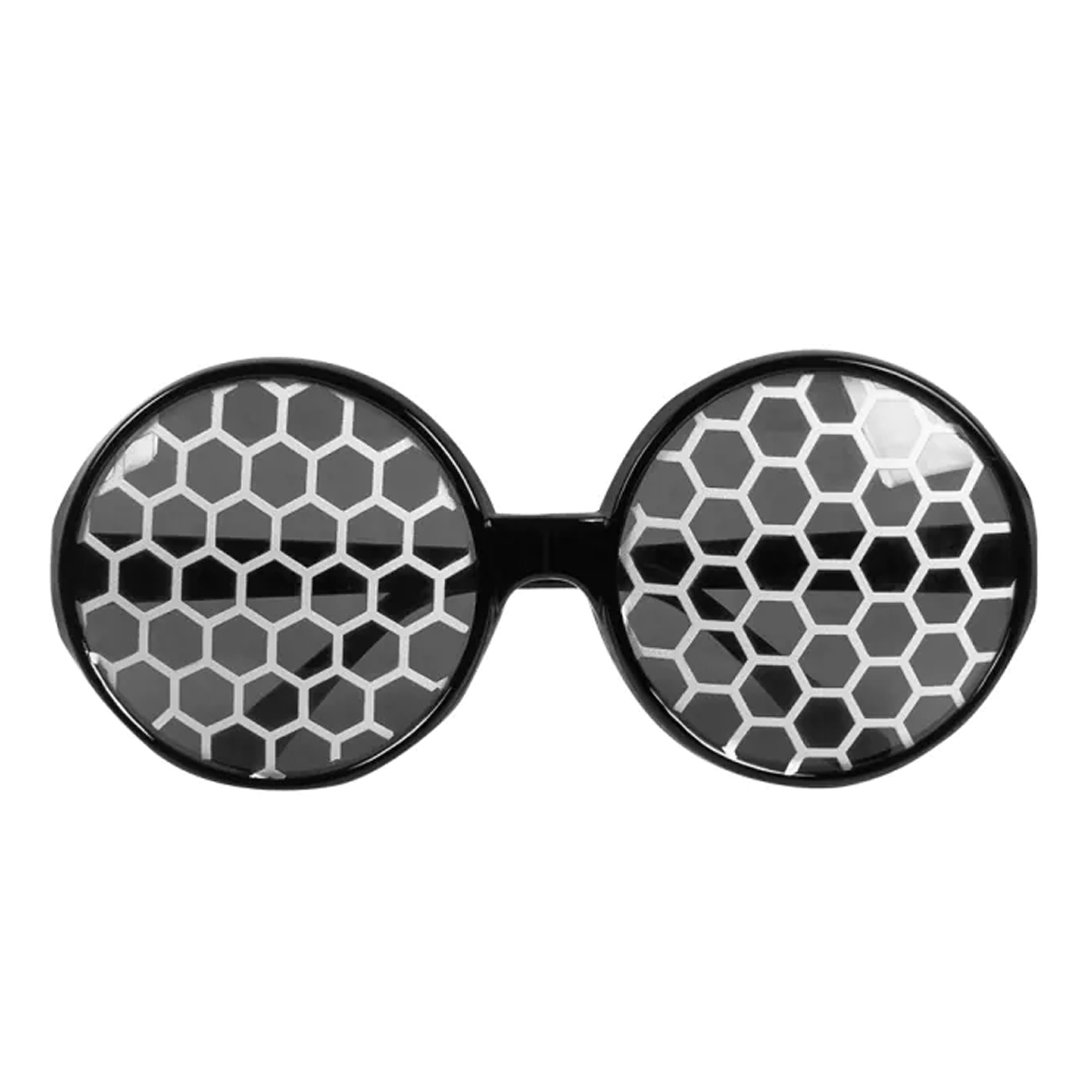 NEU Brille Wabenmuster, schwarz