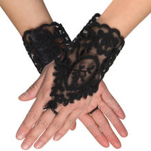 Handschuhe Florance, Spitze, schwarz