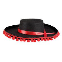 Hut Spanier, schwarz-rot