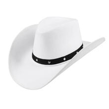 Hut Cowgirl mit Hutband und Nieten, wei