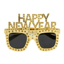 Party-Brille Happy New Year, Gold