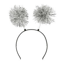 NEU Haarreif mit silbernen Pompons