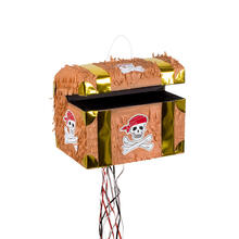 NEU Piñata / Pinata Schatztruhe / Schatzkiste, mit Zugband, ca. 30x26x23cm