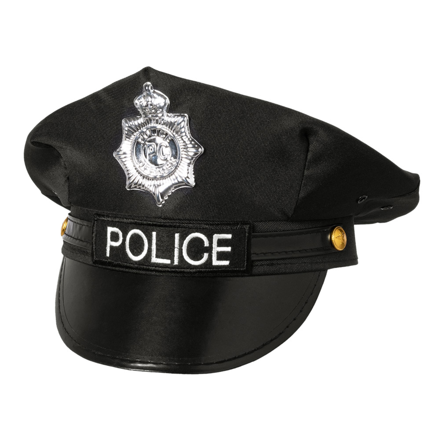 NEU Hut/Mütze Police, schwarz, größenverstellbar