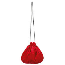 Beutel in Samtoptik, rot, 27 cm